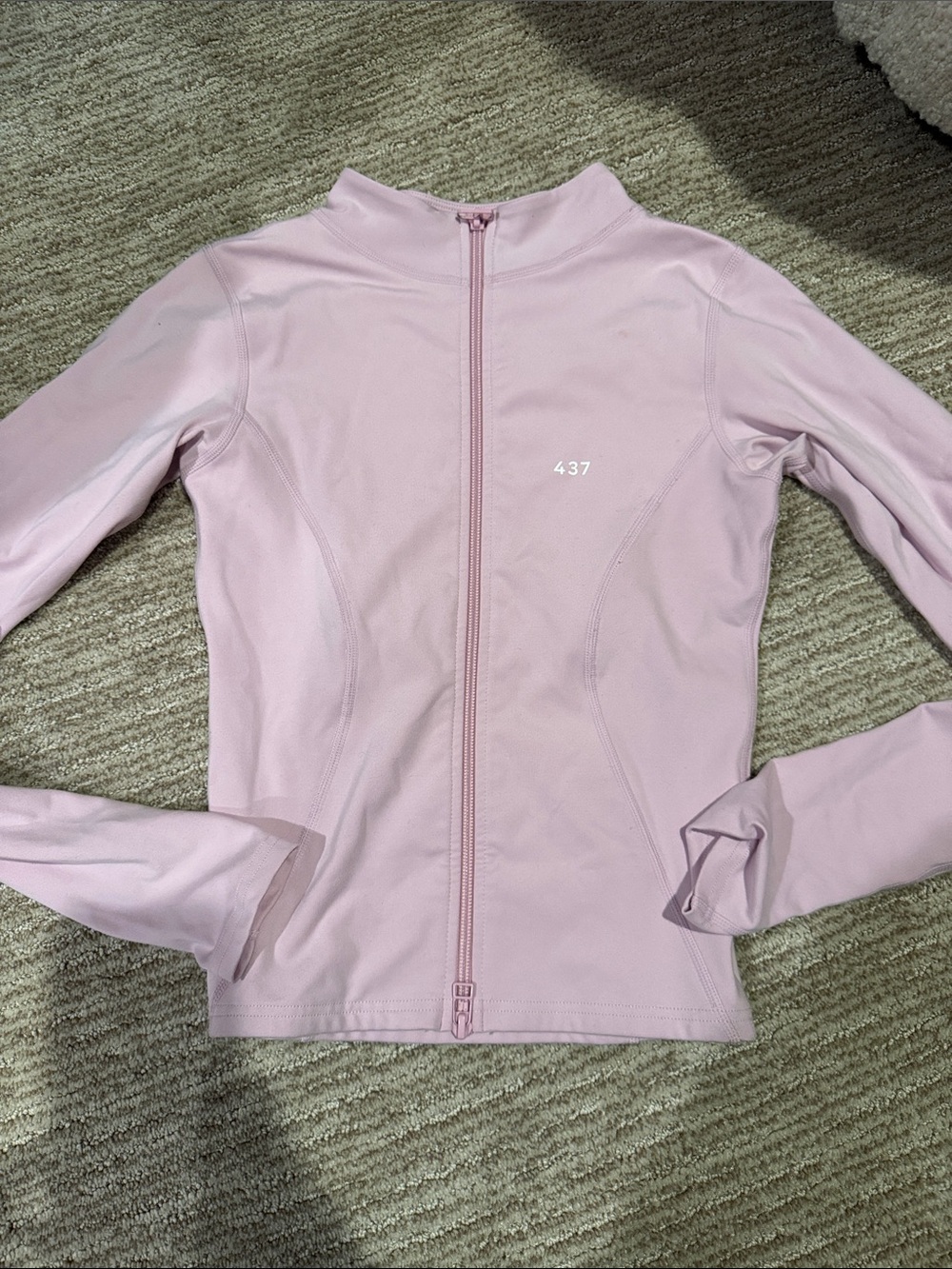 Women's Light Pink Zip-Up Utility Jacket